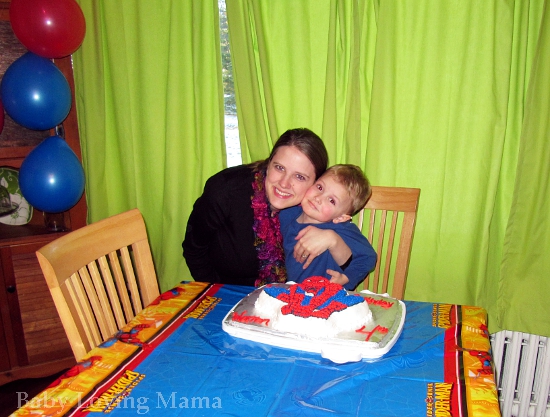 A Spiderman Cake for Warren Makes for a Very Happy 4th Birthday