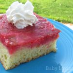 This sweet rhubarb cake has been a family favorite for decades. The perfect blend of tart and sweet make up this easy cake. Not sure what to make with rhubarb? This cake is the perfect rhubarb recipe for you!