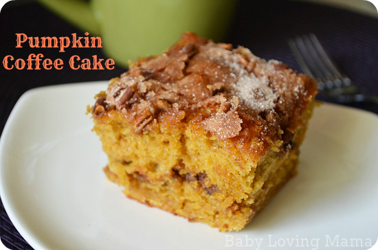 Cinnamon Crumb Pumpkin Coffee Cake Recipe - Oh Sweet Basil