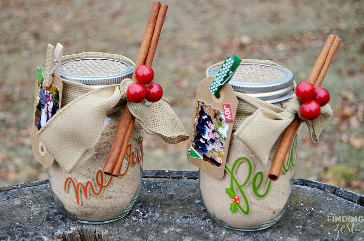 DIY Russian Tea Mason Jar Gift with Photo Gift Tag