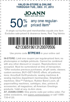 40 off joann coupon