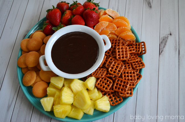 Warm Chocolate Dip with Only Two Ingredients #KraftRecipes