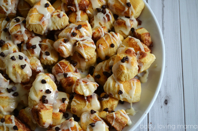 Chocolate Chip Cinnamon Roll Bites