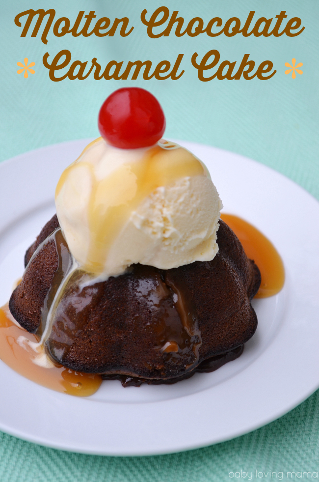 Molten Chocolate Caramel Cake