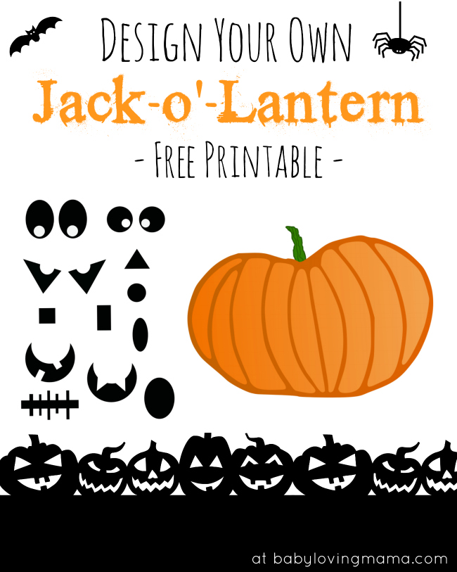 Design Your Own Jack-o’-Lantern for Halloween Free Printable