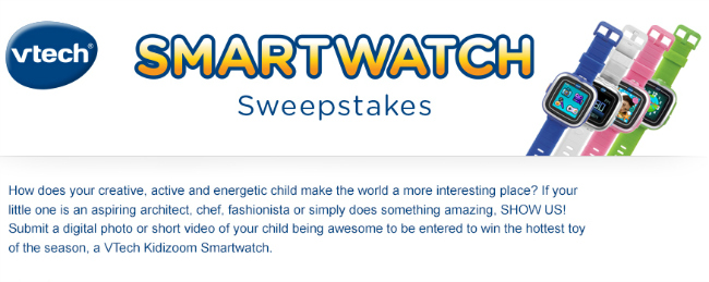 Enter the VTech Smartwatch Sweeps to Win a VTech Kidizoom Smartwatch #smartwatchsweeps