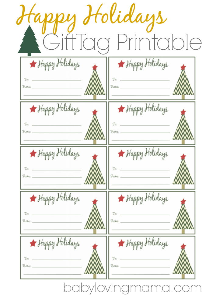 Free Holiday Printable Gift Tags