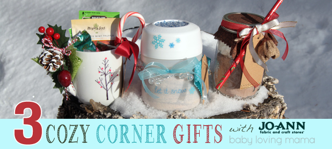 3 Cozy Corner Homemade Christmas Gifts with JoAnn Fabric and Craft Stores #MakeItGiveIt