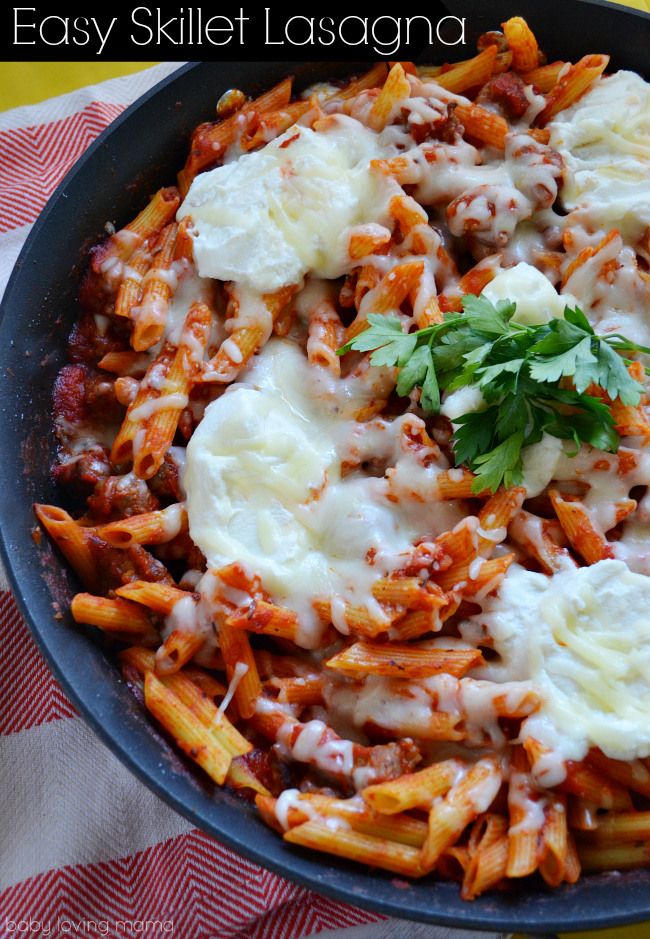 Easy Lasagna Skillet and Game Night Fun #Saucesome