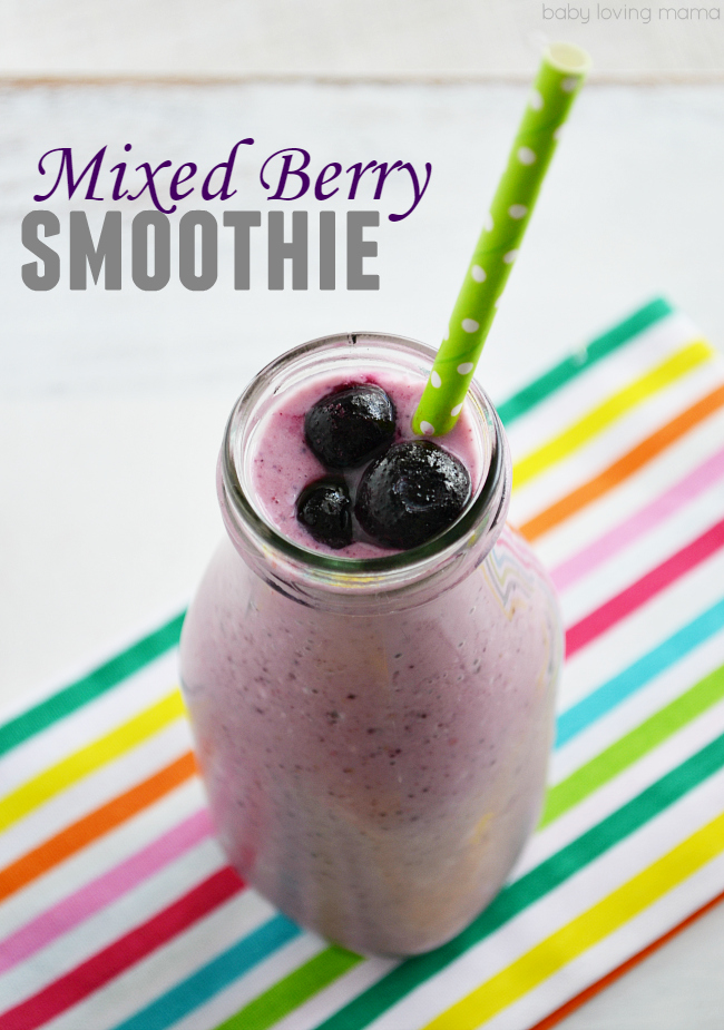 Mixed Berry Smoothie with Greek Yogurt - Finding Zest