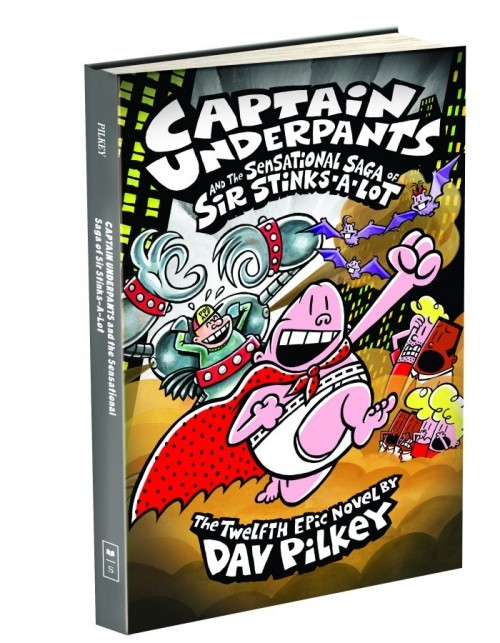 Captain Underpants and The Sensational Saga of Sir Stinks-a-Lot:  Kids Review #PilkeyPower