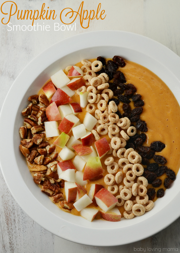 Pumpkin Apple Smoothie Bowl with Gluten Free Cheerios