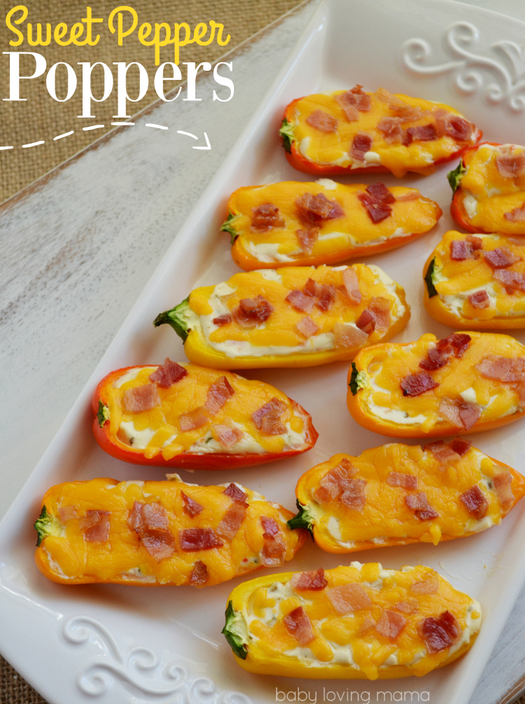 Mini Sweet Pepper Poppers Appetizer