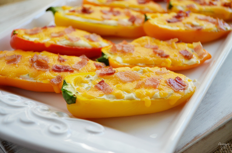 Try these sweet pepper poppers, a delicious low carb appetizer. Make them for your next holiday gathering, celebration or as a game day snack! You don't have to be on a low carb diet to fall in love with these low carb appetizers loaded with cheese and bacon!