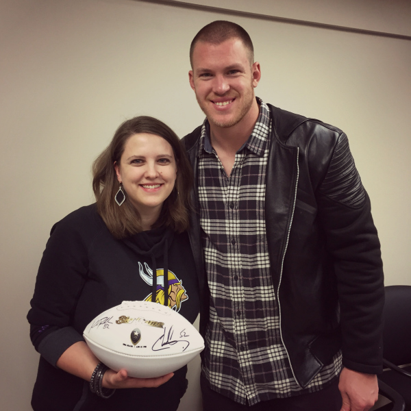 Meeting Kyle Rudolph of the Minnesota Vikings + Game Day Giveaway