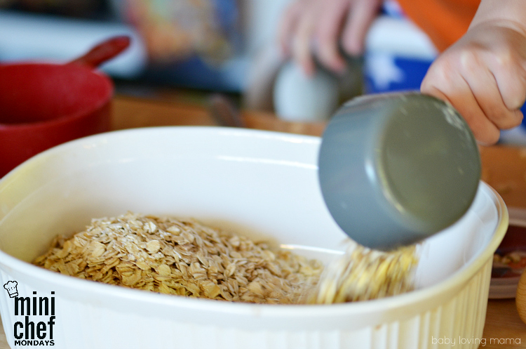 Making Baked Oatmeal with Kids