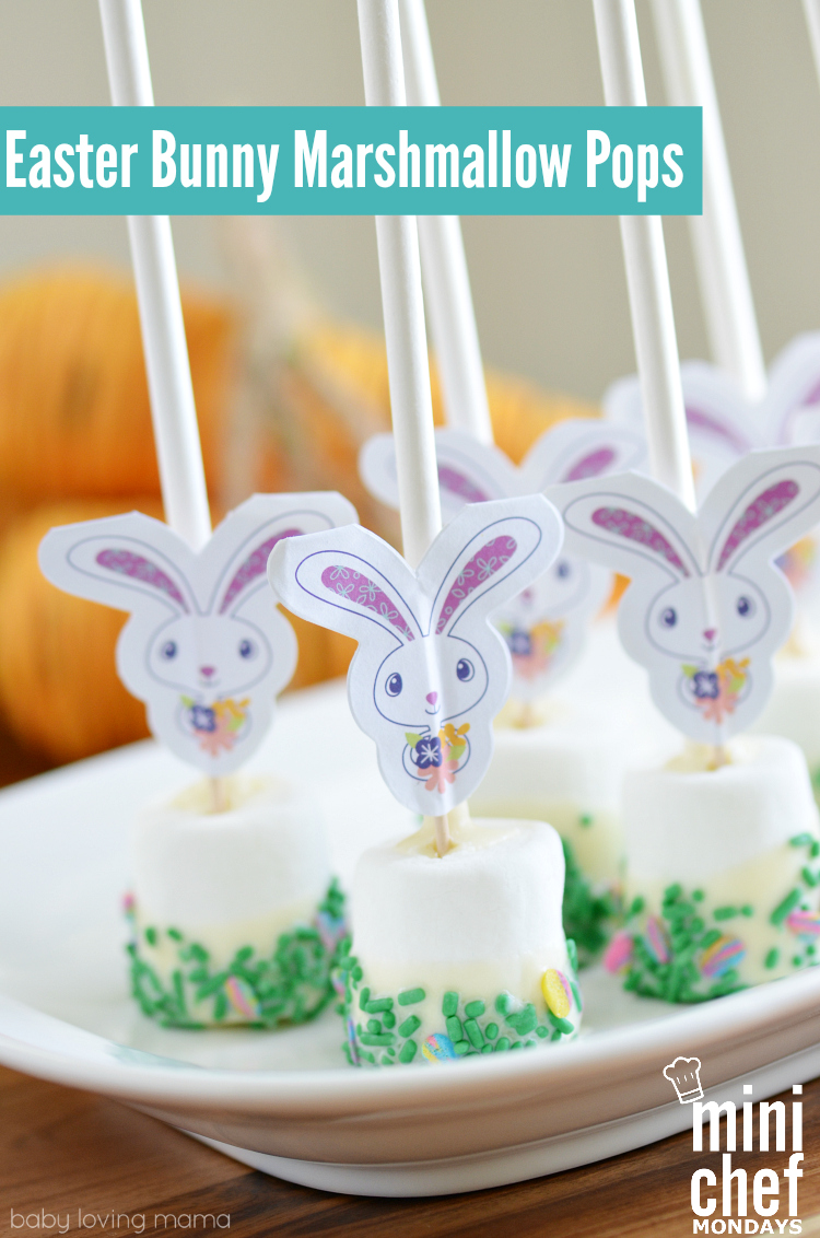 Easter Bunny Marshmallow Pops