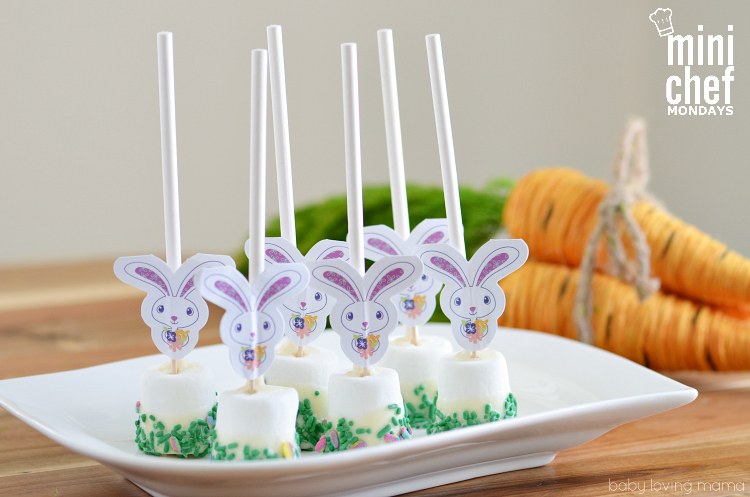 Easy Easter Bunny Marshmallow Pops