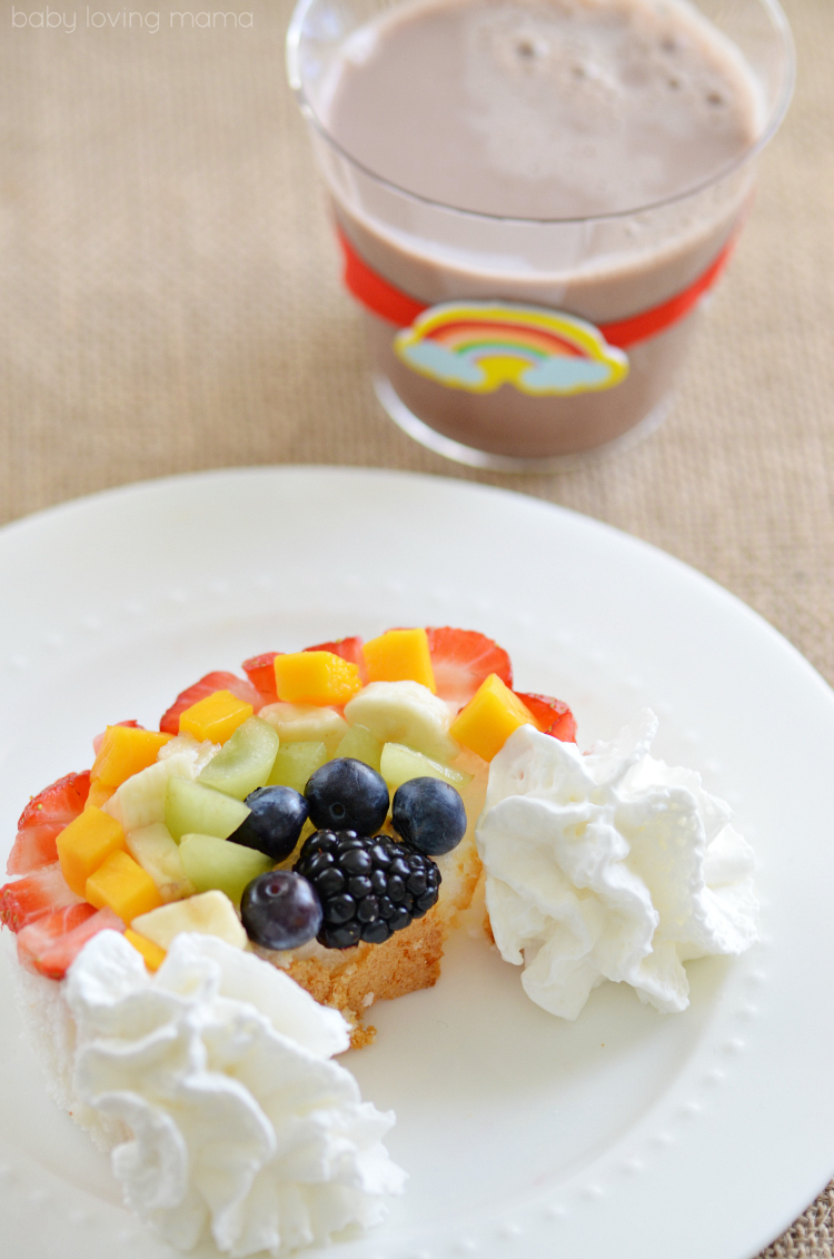 Fun Food Activities for Kids: Fruit Rainbow Angel Food Cake