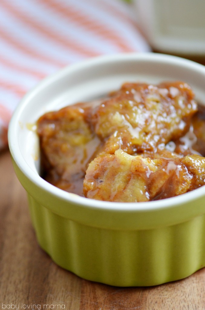 Pumpkin Bread Pudding with Brown Sugar Sauce