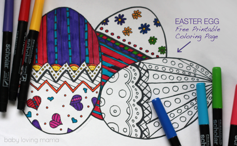 Easter Eggs Coloring Page Free Printable