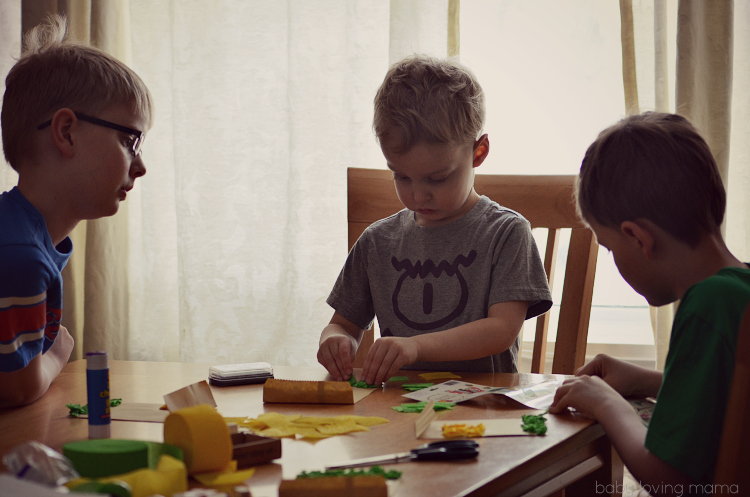 Making Spring Paper Treat Bags with Kids