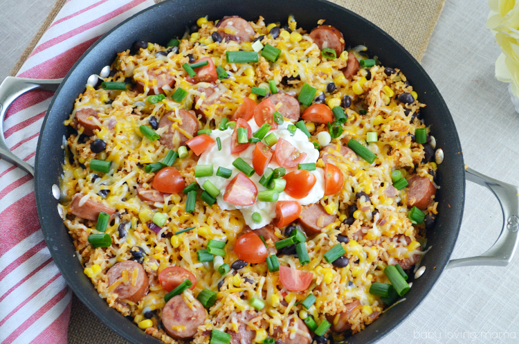 Mexican Rice Sausage Skillet