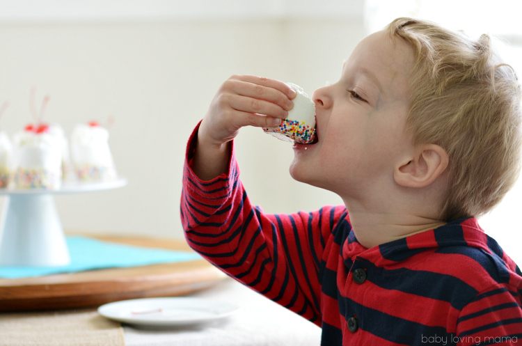 Wes Eating Chocolate Dipped Jumbo Marshmallows