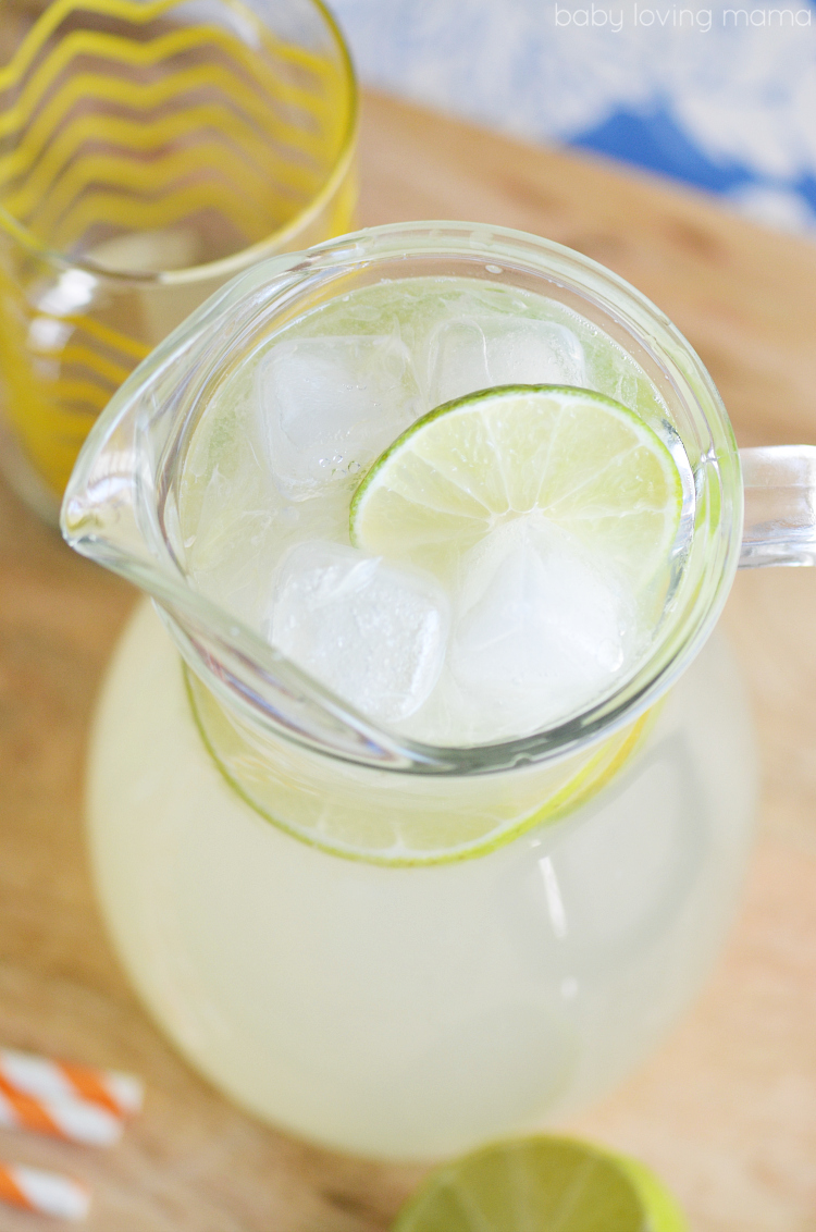 Homemade Limeade Made with Simple Syrup