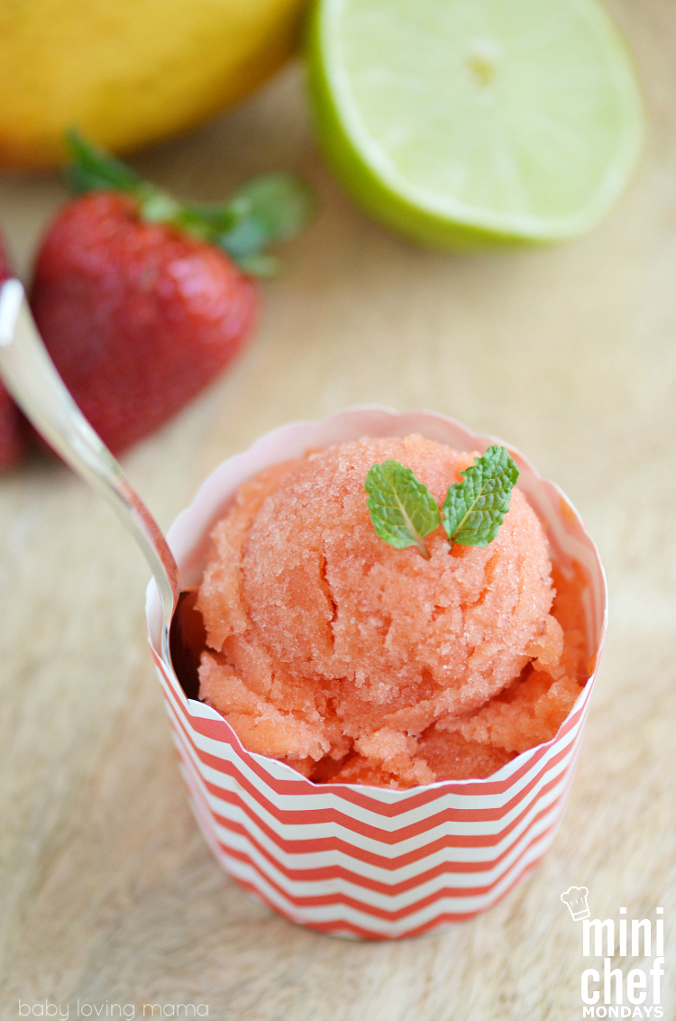 Refreshing Strawberry Mango Italian Ice