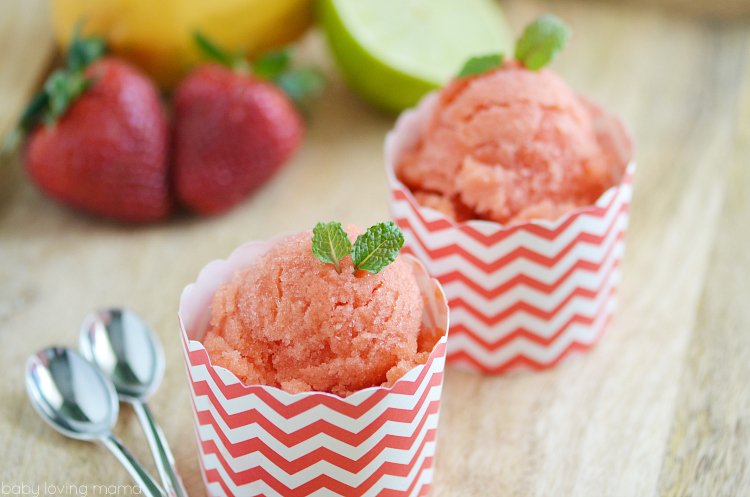 Strawberry and Mango Italian Ice