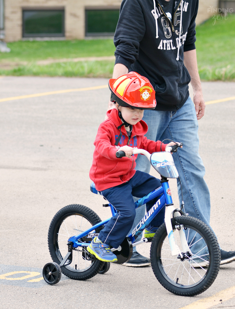 Getting Help to Ride Schwinn Burnout Kids Bike