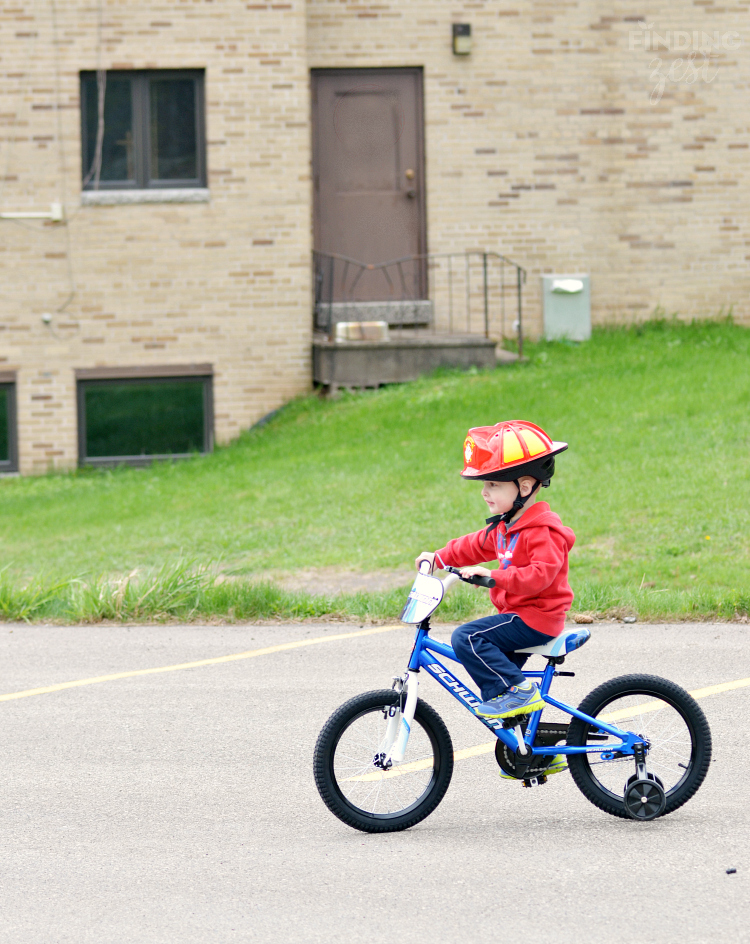 Riding a Schwinn Burnout Kids Bike