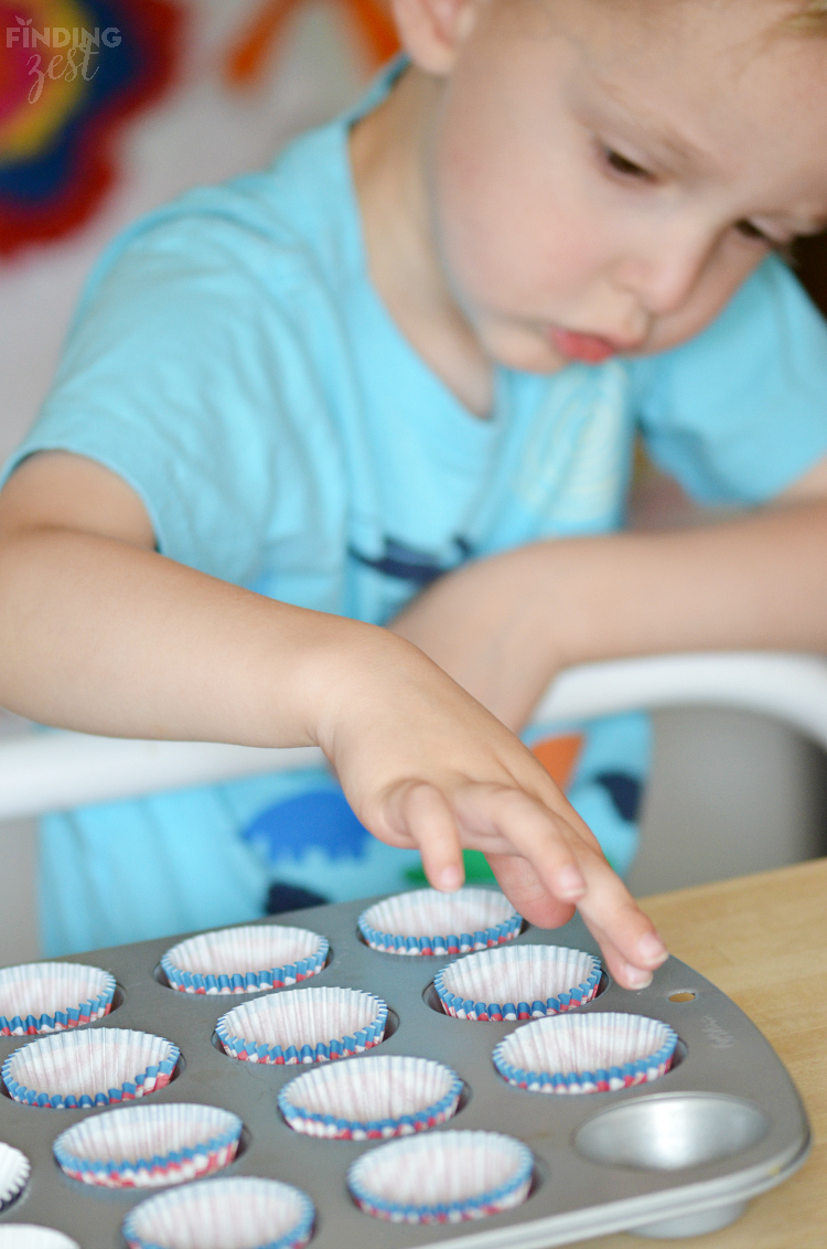 Adding Mini Cupcake Liners for Potato Chip Candy