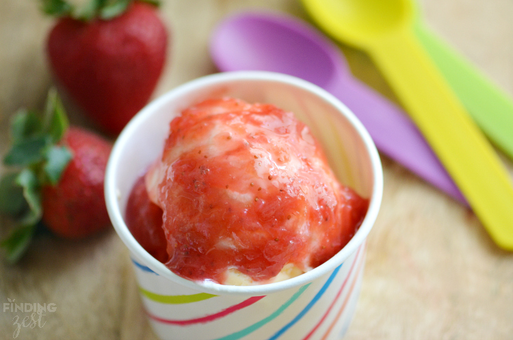 Homemade Strawberry Rhubarb Ice Cream Topping