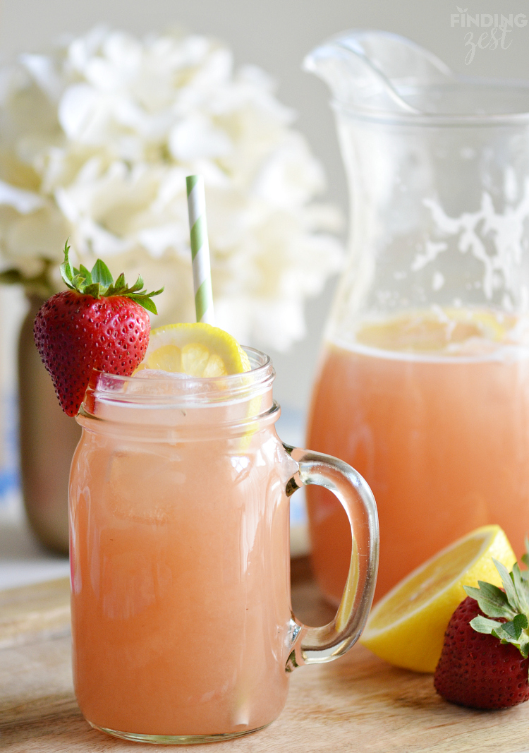 Homemade Strawberry Rhubarb Lemonade