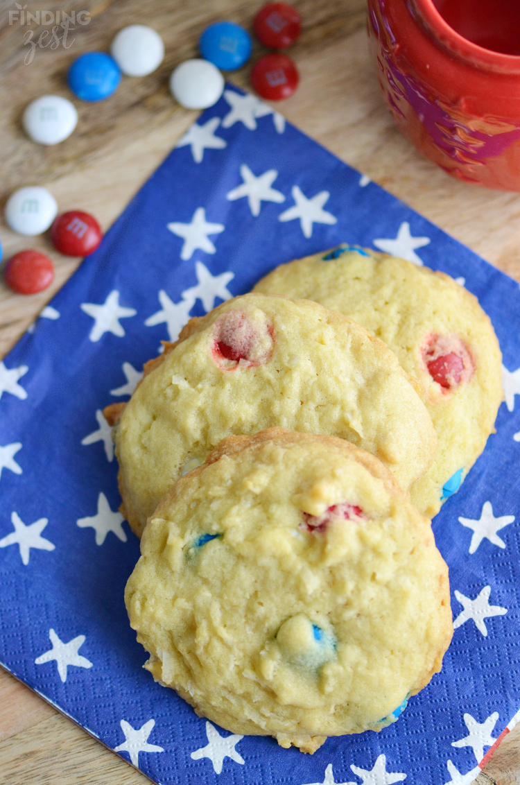 Soft Patriotic Pudding Cookies