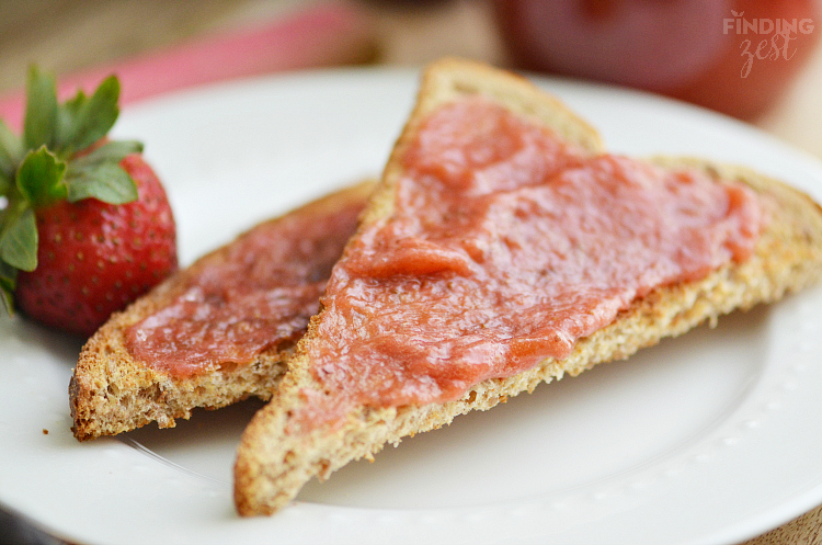 Strawberry Rhubarb Jam on Toast