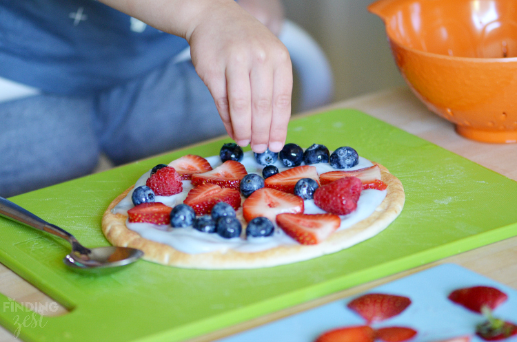 Adding Fruit to Breakfast Pizza