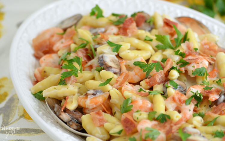 Creamy Shrimp and Garlic Pasta: A perfect weeknight recipe that can be on your table in under 30 mins!