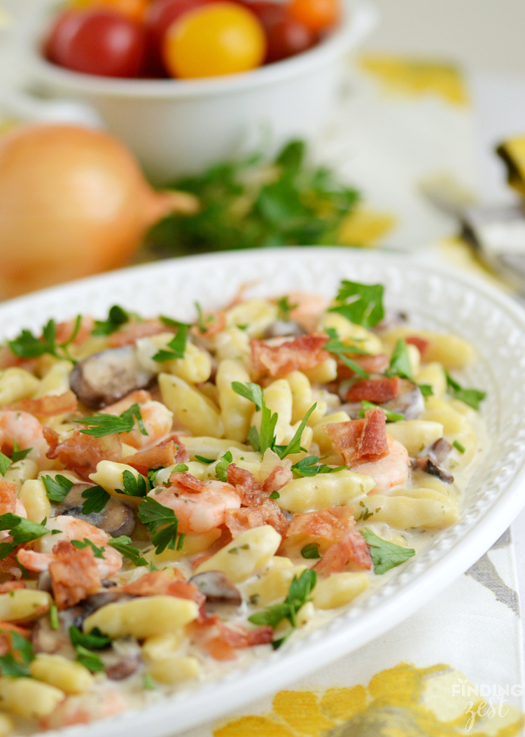 Creamy Shrimp and Garlic Pasta: A perfect weeknight recipe that can be on your table in under 30 mins!