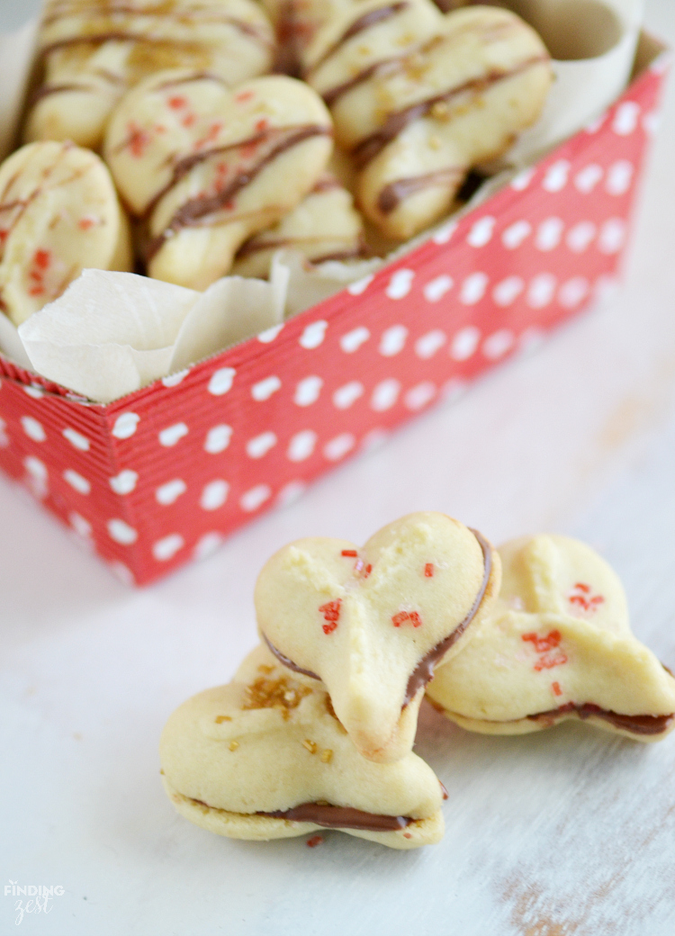 Valentine Spritz Cookies for Valentine’s Day