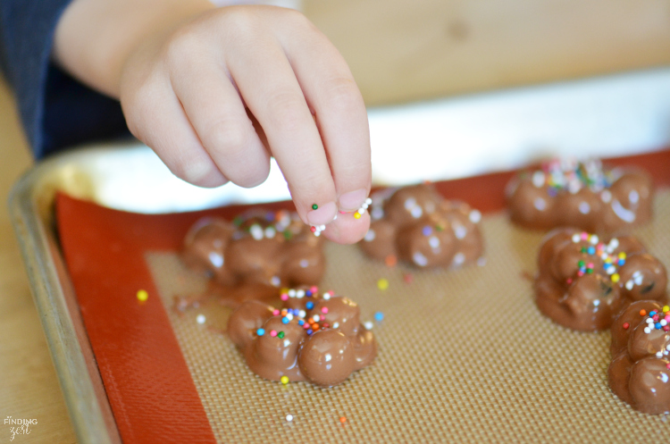 Make these easy Blueberry Chocolate Clusters as a fun dessert or snack! With only three ingredients, they are a perfect recipe for kid!