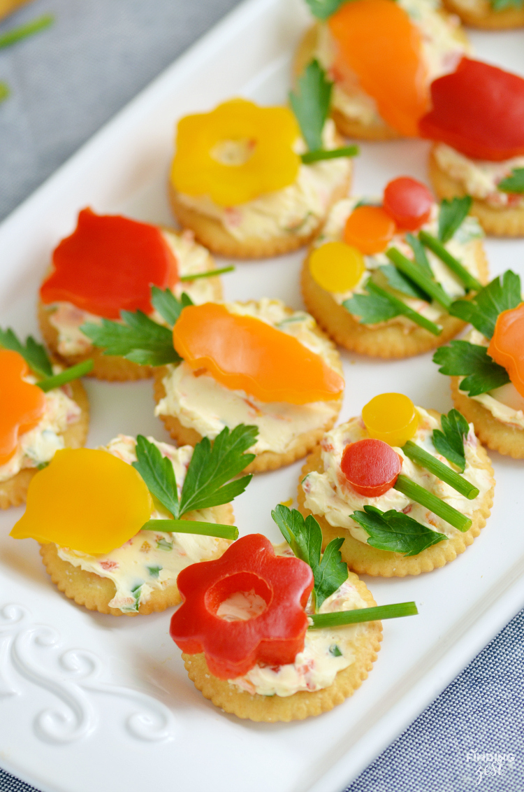 Easy Spring Appetizer with Veggie Flowers