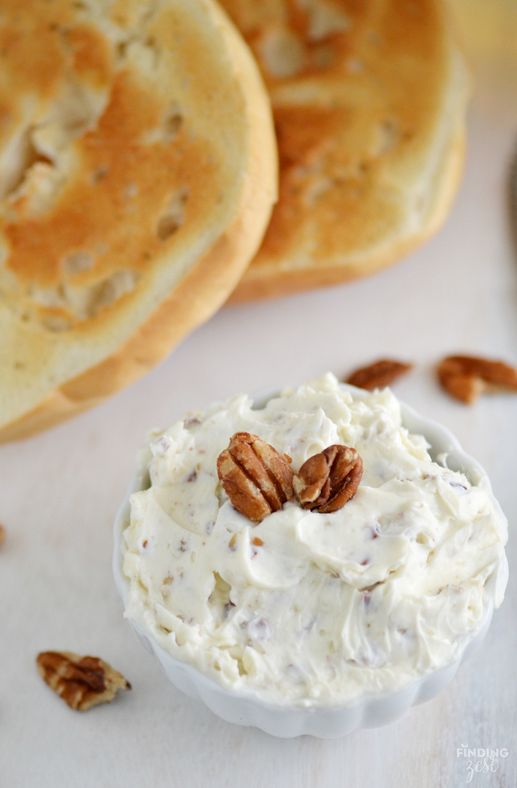 Ever wonder how to make honey nut cream cheese? Homemade is definitely the best and it super easy with this recipe with only 3 ingredients!