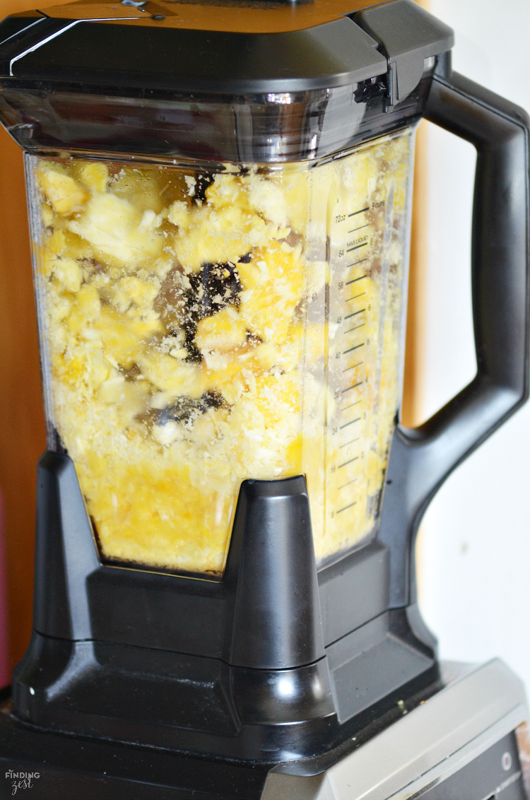 Only three ingredients and a blender are needed to make this homemade Mango Pineapple Sorbet! Add toasted coconut & a cherry for a tropical dessert! Kids will love this healthier alternative to ice cream.