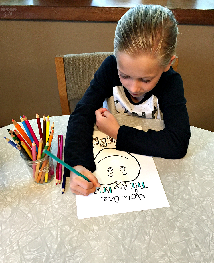 Let your child color this apple "You are the Best" teacher appreciation coloring page for their special teacher! This free printable is a thoughtful gift!