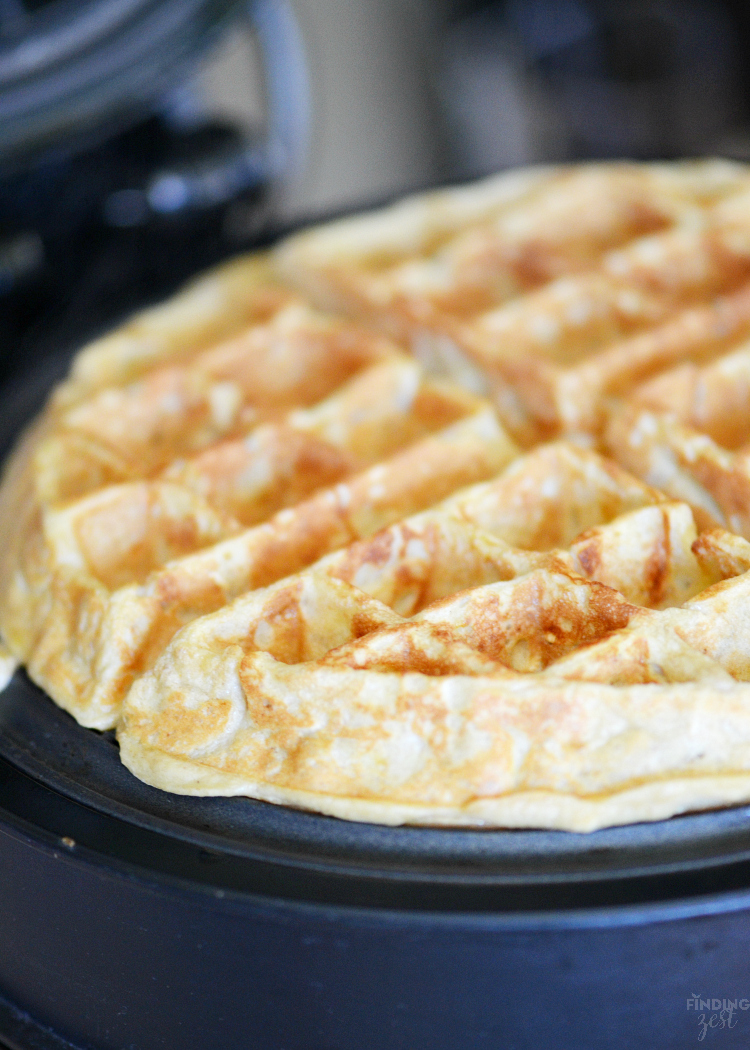 These gluten free banana waffles are loaded with overripe bananas, eggs, oats, and peanut butter. Added sugar optional. Perfect breakfast for those with gluten allergies!