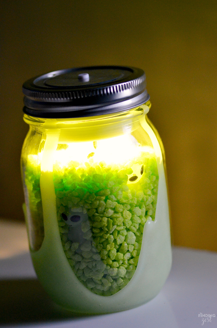 Make this DIY Alien Nightlight with glow in the dark paint! This mason jar nightlight can help your child fall asleep at night while PureCare pillows designed especially for kids can help them enjoy a more restful sleep!