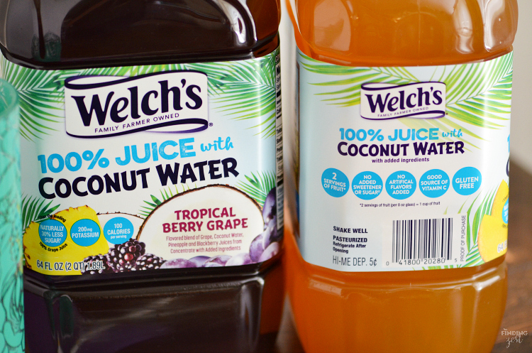 Welch's offers all the benefits of coconut water without the taste in this brand new product. It mixes 100% juice with coconut water for 30% less sugar!